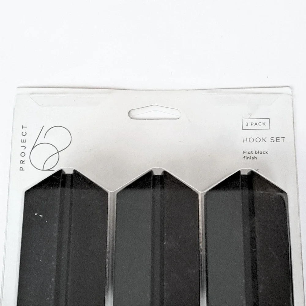 Project 62 Wall Hook Set Unisex Black Modern Geometric Minimalist Home Decor